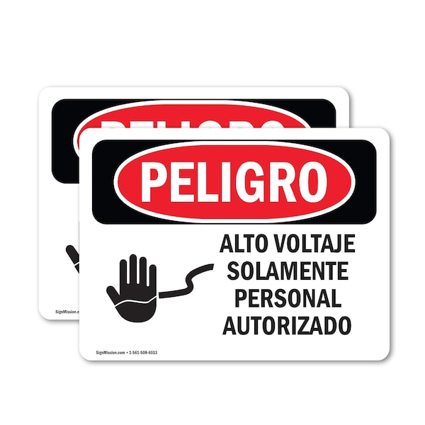 Signmission 7 in Height, 10 in Width, Vinyl Decal, Rectangle, Spanish OS-2PACK-DS-D-710-LS-1340 - main